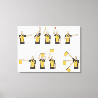 Signale der Fußballreferenten Leinwanddruck