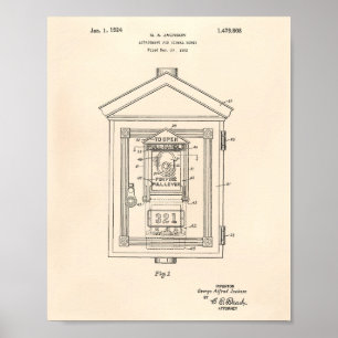 Signalfelder 1924 Patentart - Alter Peper Poster