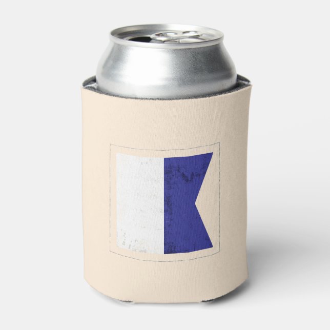 Signalflagge "A" für den optischen Buchstaben Dosenkühler (Kanne Vorderseite)