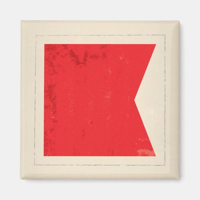 Signalflagge "B" für den Buchstaben Magnet (Vorne)