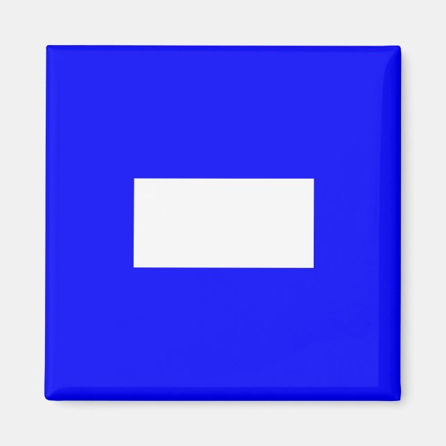 Signalflagge Buchstabe P (Papa) Magnet (Vorne)