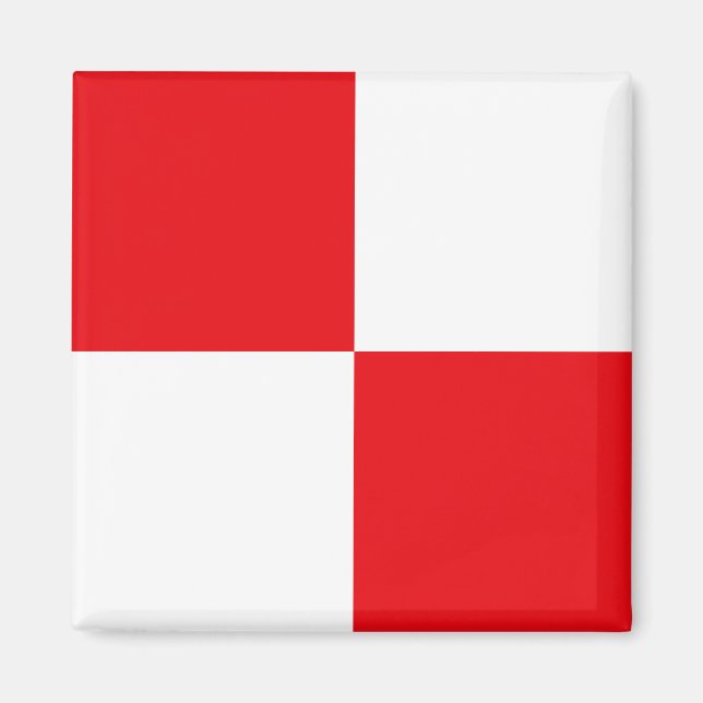 Signalflagge Buchstabe U (Uniform) Magnet (Vorne)