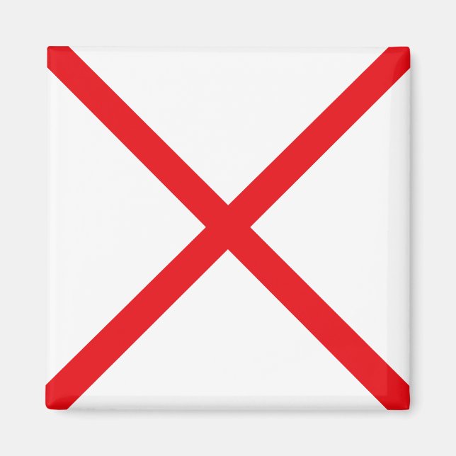 Signalflagge Buchstabe V (Victor) Magnet (Vorne)