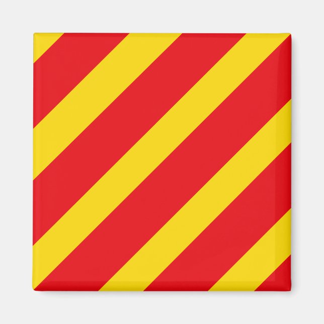 Signalflagge Buchstabe Y Magnet (Vorne)