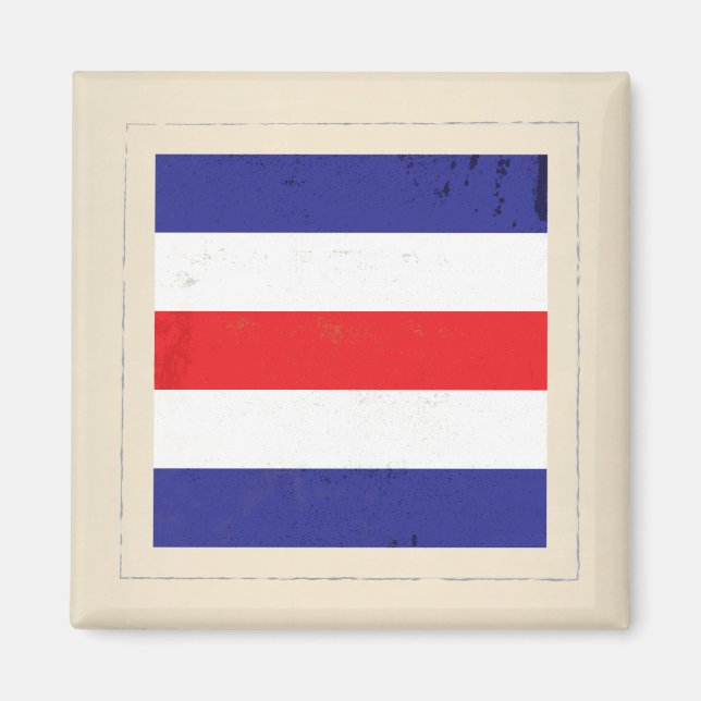 Signalflagge "C" für den Buchstaben Magnet (Vorne)