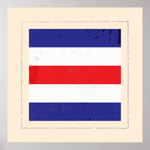 Signalflagge "C" für den Buchstaben Poster