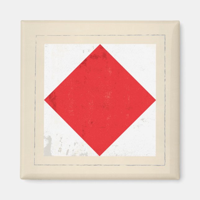 Signalflagge "F" für den Buchstaben Magnet (Vorne)