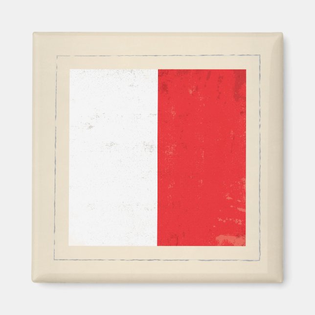 Signalflagge "H" für den optischen Buchstaben Magnet (Vorne)