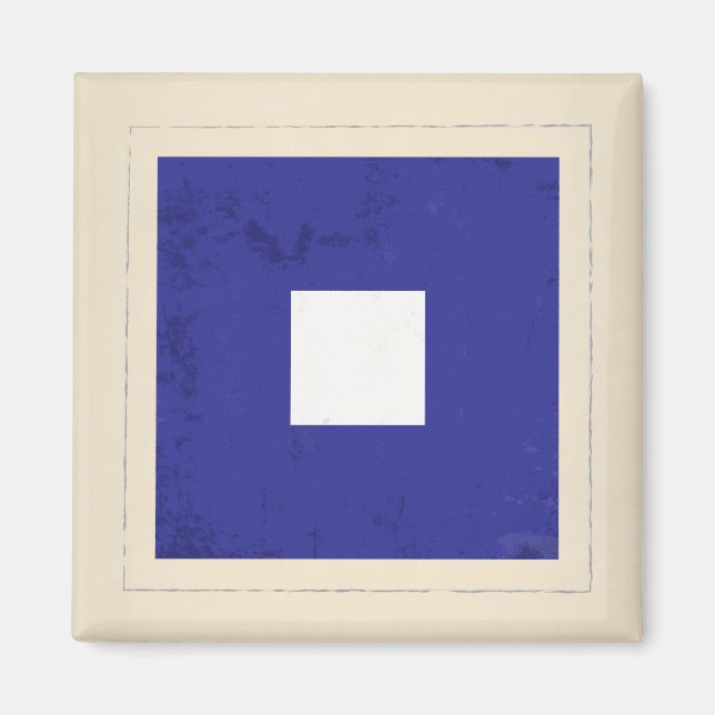 Signalflagge "P" für den Buchstaben Magnet (Vorne)