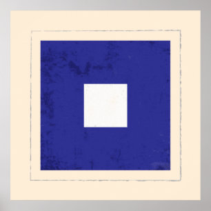 Signalflagge "P" für den Buchstaben Poster