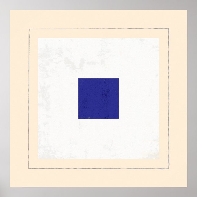 Signalflagge "S" für den optischen Buchstaben Poster (Vorne)