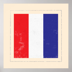 Signalflagge "T" für den optischen Buchstaben Poster