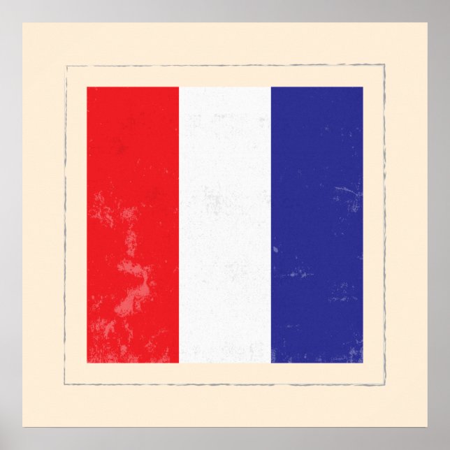 Signalflagge "T" für den optischen Buchstaben Poster (Vorne)