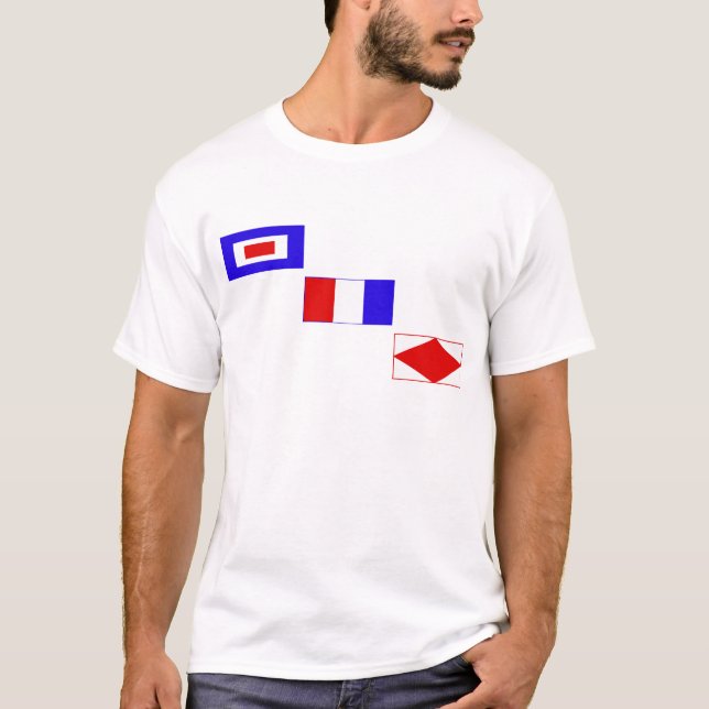 Signalflaggen wtf T-Shirt (Vorderseite)