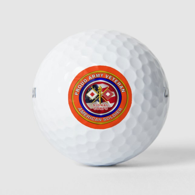 Signalkorps der Proud-Armee Veteran Golfball (Vorderseite)