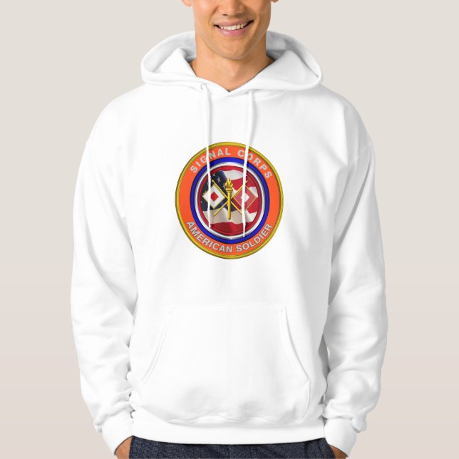 Signalkorps der Proud-Armee Veteran Hoodie (Vorderseite)