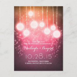 Signalleuchten, Save the Date lila Ankündigungspostkarte