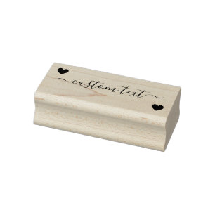 Signatur benutzerdefinierter Text Herzen einfach Gummistempel