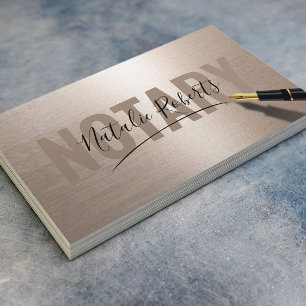 Signatur des mobilen Notars Elegantes Gold Visitenkarte