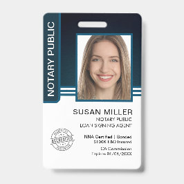 Signatur des öffentlichen Notars Agent-ID Ausweis