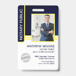 Signatur des öffentlichen Notars Agent-ID Ausweis