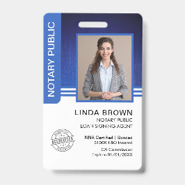 Signatur des öffentlichen Notars Agent-ID Ausweis