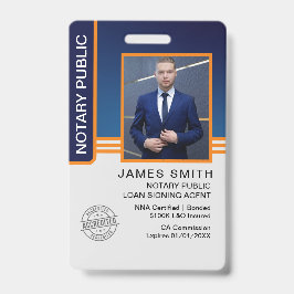 Signatur des öffentlichen Notars Agent-ID Ausweis