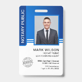 Signatur des öffentlichen Notars Agent-ID Ausweis