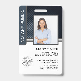 Signatur des öffentlichen Notars Agent-ID Ausweis