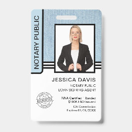 Signatur des öffentlichen Notars Agent-ID Ausweis