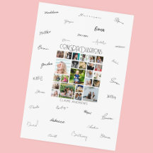 Signatur des personalisierten 24-Collage-Abschluss