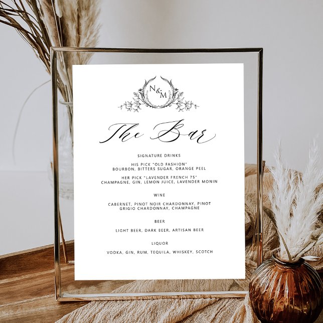 Signatur des personalisierten Monogram Wedding Dri Poster (Von Creator hochgeladen)
