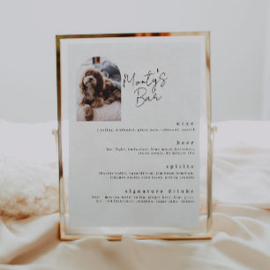 Signatur-Drinks Pet Bar Menü Poster