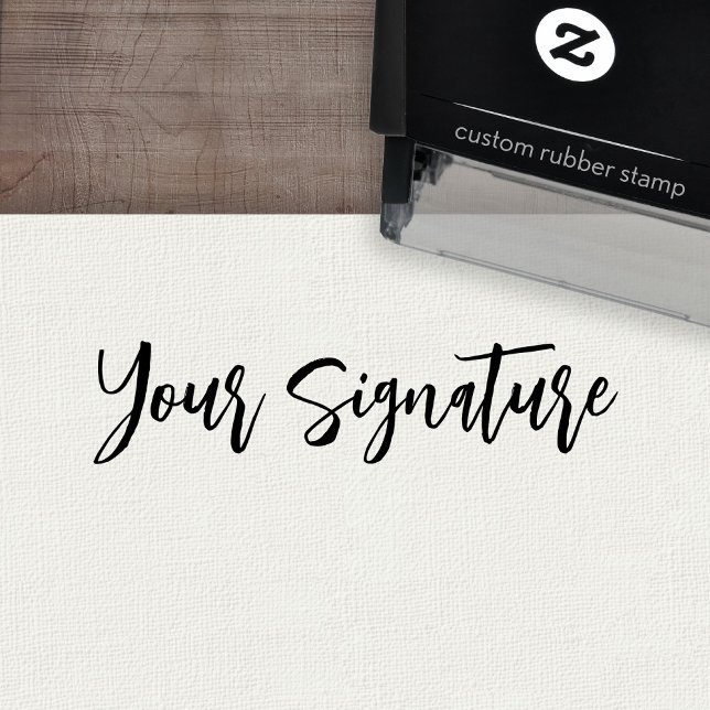 Signatur - Handgeschriebener Script-Schriftart 1-z Permastempel (Custom Self-inking Rubber Stamp)