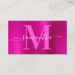 Signatur Monogram Hot Pink Shimmer Visitenkarte