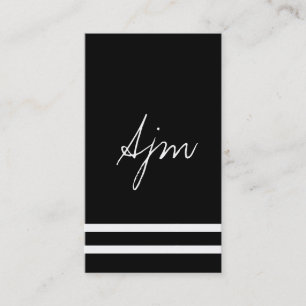 Signatur-Monogramm 2   Bokeh / Diamanten / Perlen Visitenkarte