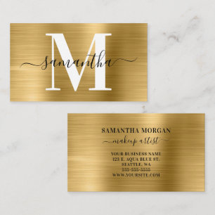 Signatur-Monogramm Gold-Schimmer Visitenkarte