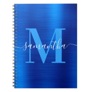Signatur-Monogramm Royal Blau Folie Notizblock