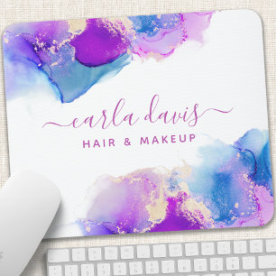 Signatur Schrift Purple Blau Alkohol Tinte Mousepad