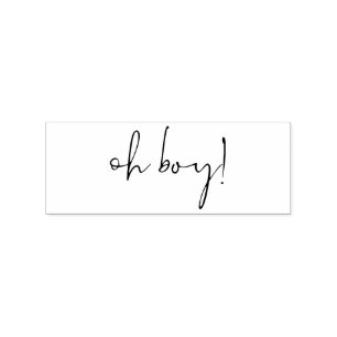 Signatur-Schriftzug Oh Boy Gummistempel
