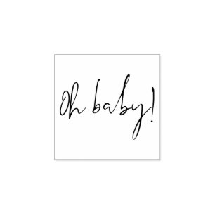 Signatur-Script Einfache Dusche Oh Baby Gummistempel