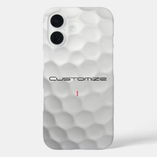 Signatur-Serie 1 personalisierte Golfball-Geschenk iPhone 16 Hülle