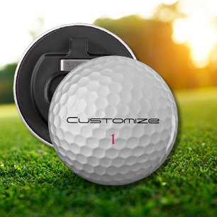 Signatur-Serie 1 personalisierte Golfball-Geschenk Flaschenöffner