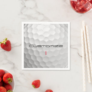 Signatur-Serie 1 personalisierte Golfball-Geschenk Serviette