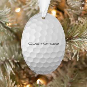 Signatur-Serie Personalisierte Golfball-Geschenke Ornament