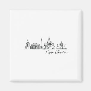 Signatur Stadtansicht Kiew - Ukraine Souvenir Magnet