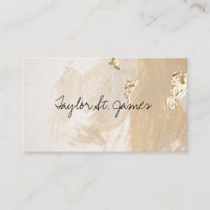 Signatur Vintage Gold Beige Malerei Geschäft Auto Visitenkarte