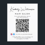 Signatur von Firmennamen Script QR Code Flyer<br><div class="desc">Chic Custom Marketing Flyer für Ihr Unternehmen mit Ihrem Namen in einem stilvollen Signatur-Skript und Geschäftstyp unten in einfachem modernen Typografie. Geben Sie Ihre Website-Adresse ein, um einen QR-Code zu erstellen, den Kunden und Kunden nach einer Liste Ihrer Produkte, Dienstleistungen, Stunden usw. suchen können. Fügen Sie Ihre instagram und facebook...</div>