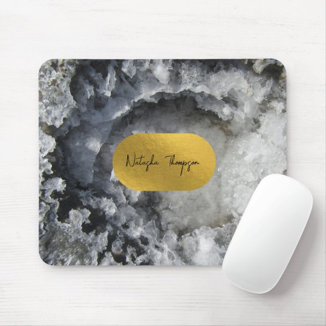 Signatur von Schwarzen-Gold-Fohlen-Kristallen Mousepad (Mit Mouse)