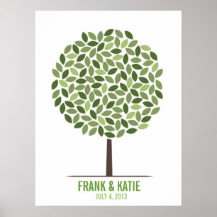 Signaturbaum für Hochzeiten Poster